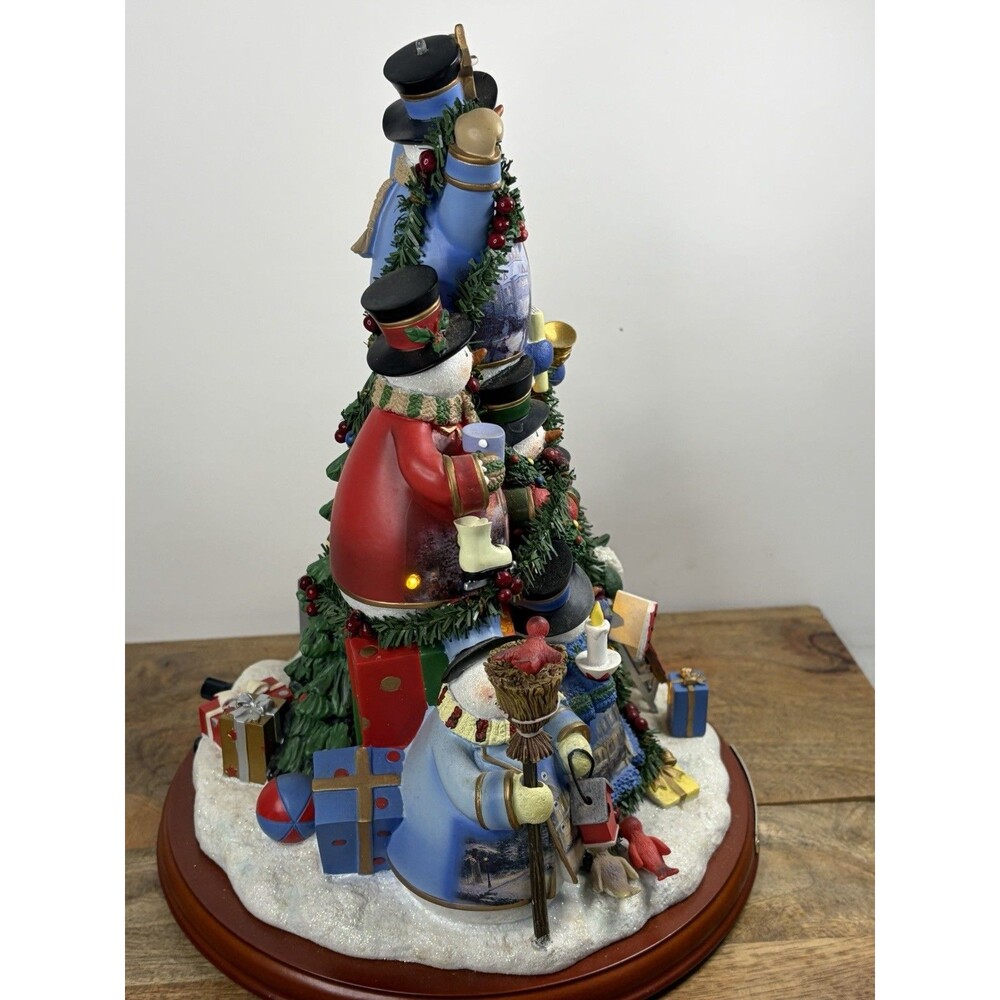 Thomas Kinkade 2009 Bradford Exchange Home For The Holiday Snowman Tree #A0796 - Picture 9 of 16